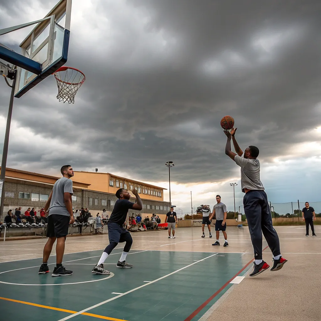 Basketball training session
