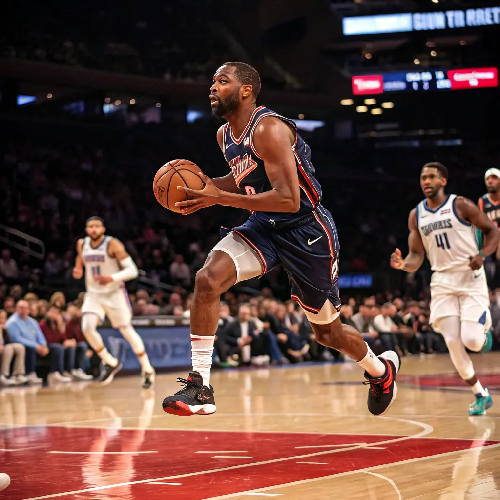 Derek in a basketball game